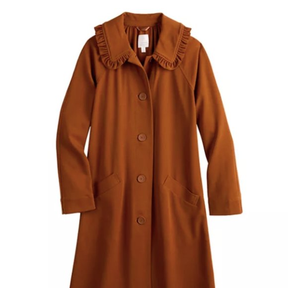 Lauren Conrad twill trench coat xs - Picture 2 of 5
